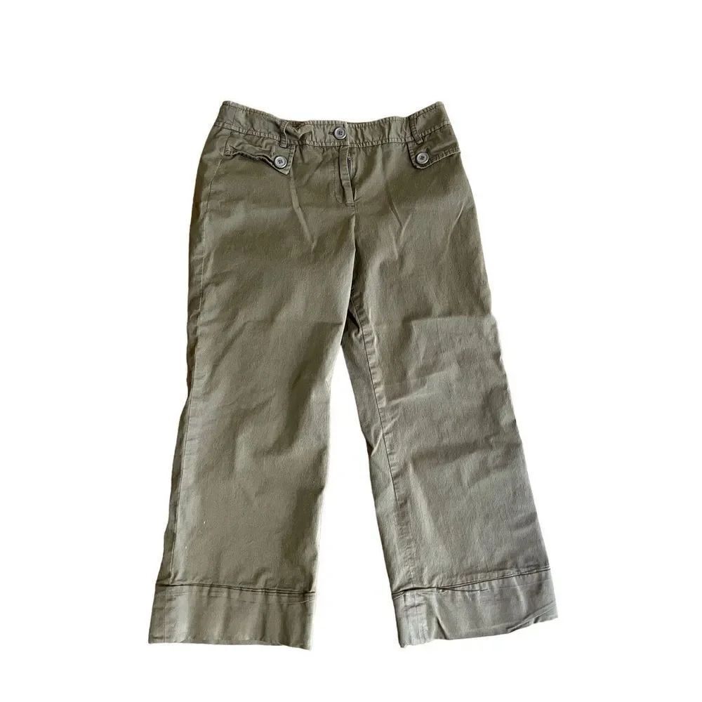 Ann Taylor Loft Green Lightweight Capris Pants Women’s Size 8